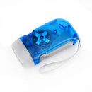 LED Hand Pressing Dynamo Flashlight Lamp Portable Hand Crank Torch (Blue) Newly
