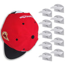 Adhesive Hat Hooks for Wall (Pack of 10) - Baseball Caps Hangers Rack (White)