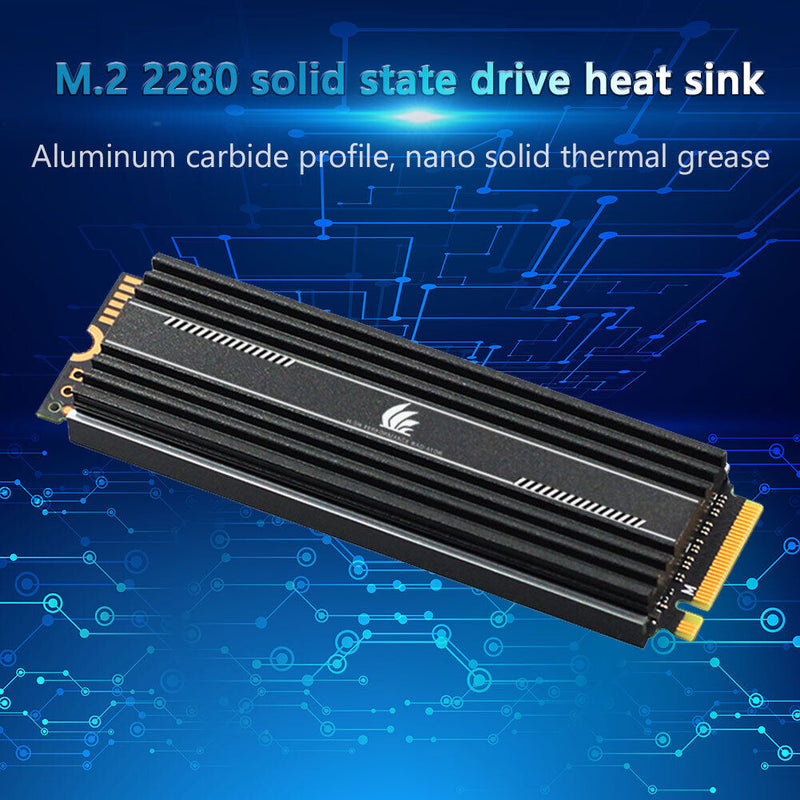 M.2 SSD Heatsink Cooler M2 2280 Solid State Hard Disk Radiator Thermal Pad Newly