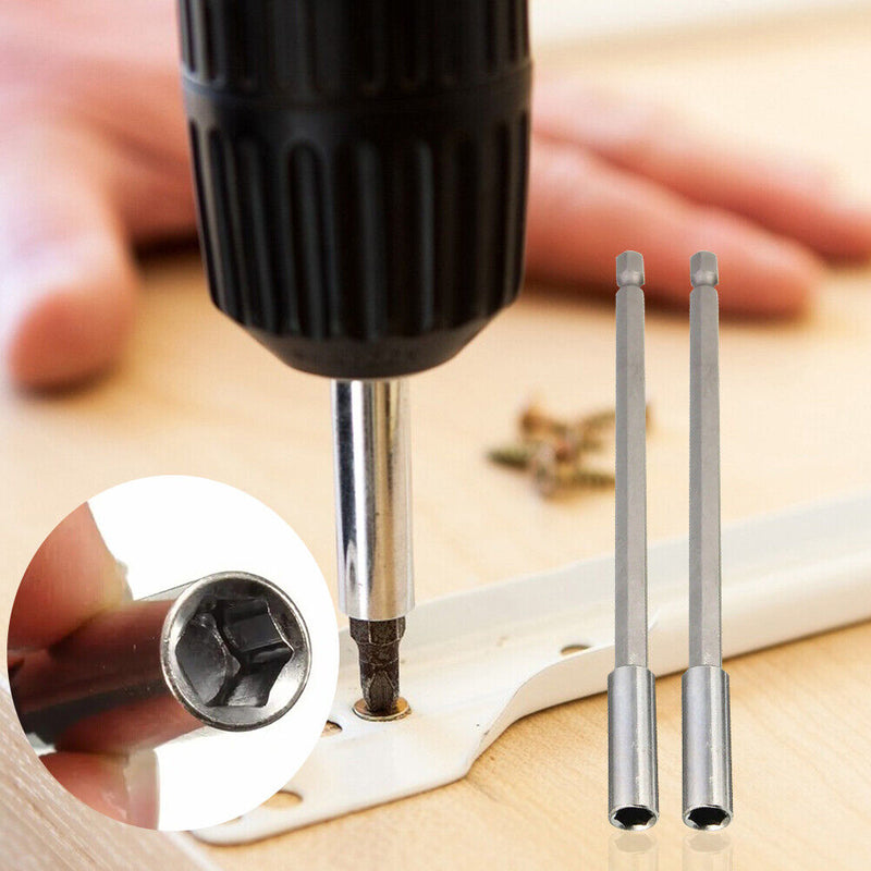 1/4 Hex Shank Long Handle Screwdriver Tip Magnetic Connecting Rod (150mm)