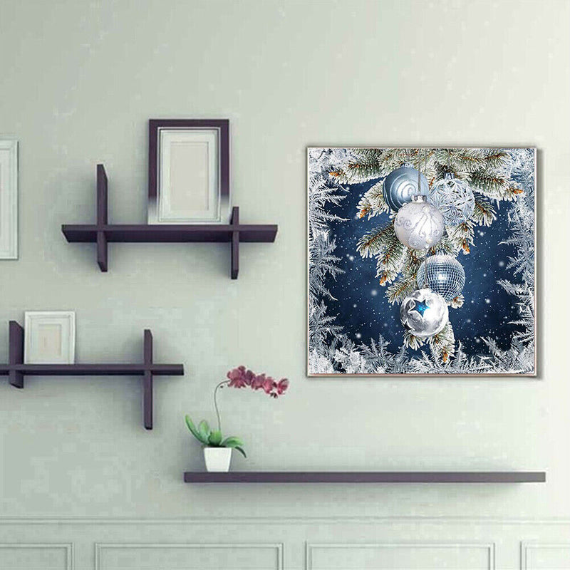 5D Diamond Painting Kit Christmas Snowball Full Round Drill Rhinestone DIY