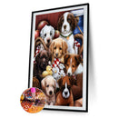 5D DIY Full Drill Diamond Painting Dog Cross Stitch Needlework Round Rhinestone