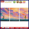 3 Panels Sunset Couples Oil Paint By Numbers Kits DIY Craft Coloring Drawing Art