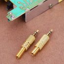 2pcs Stereo 3.5mm 1/8in Headphone Earphone DIY Audio Jack Plug Connectors Newly