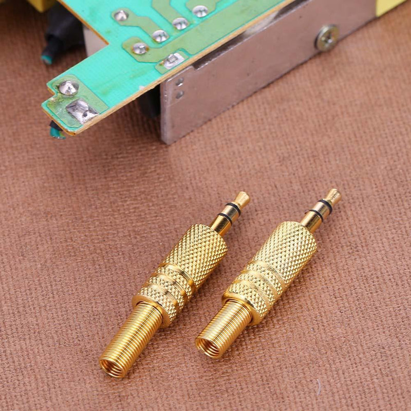 2pcs Stereo 3.5mm 1/8in Headphone Earphone DIY Audio Jack Plug Connectors Newly