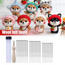Felting Needles Set with Handle Wool Felt Tool Felting Beginner Kit Mixed DIY~