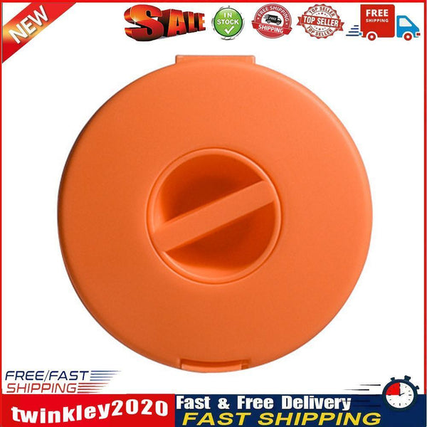 Portable Round Phone Cable Storage Box Rotatable Organizer Case (Orange) Newly