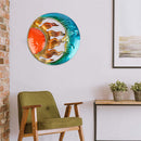 Heavenly Sun Moon Metal Wall Crafts Waterproof Permanent House Hanging