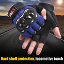 Anti-Skid MTB Bicycle Motorcycle Bike Protective Gloves (Blue Half Finger) Newly