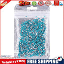 500pcs Glitter Shimmer Sharp Tip Nail Art Rhinestones Manicure Charm (Blue)