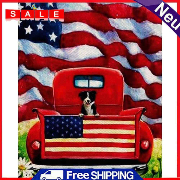 Flag Dog Oil Paint by Numbers Hand Painted Frameless Picture Home Ornament Kit