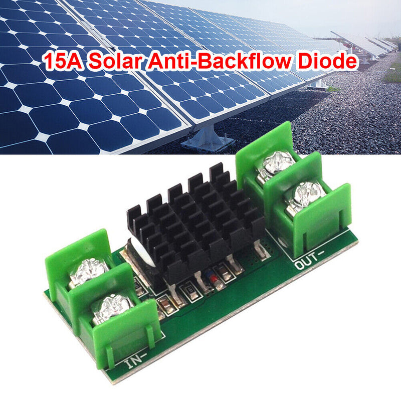 15A 5-60V Solar Panel Anti Reverse Irrigation Ideal Diode Battery Charging