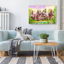 Cute Hippo Oil Paint By Number Kits Canvas Picture DIY Wall Home Decoration Gift
