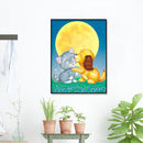 5D DIY Diamond Painting Full Moon Cat Dog Full Round Rhinestone Wall Drawing Kit