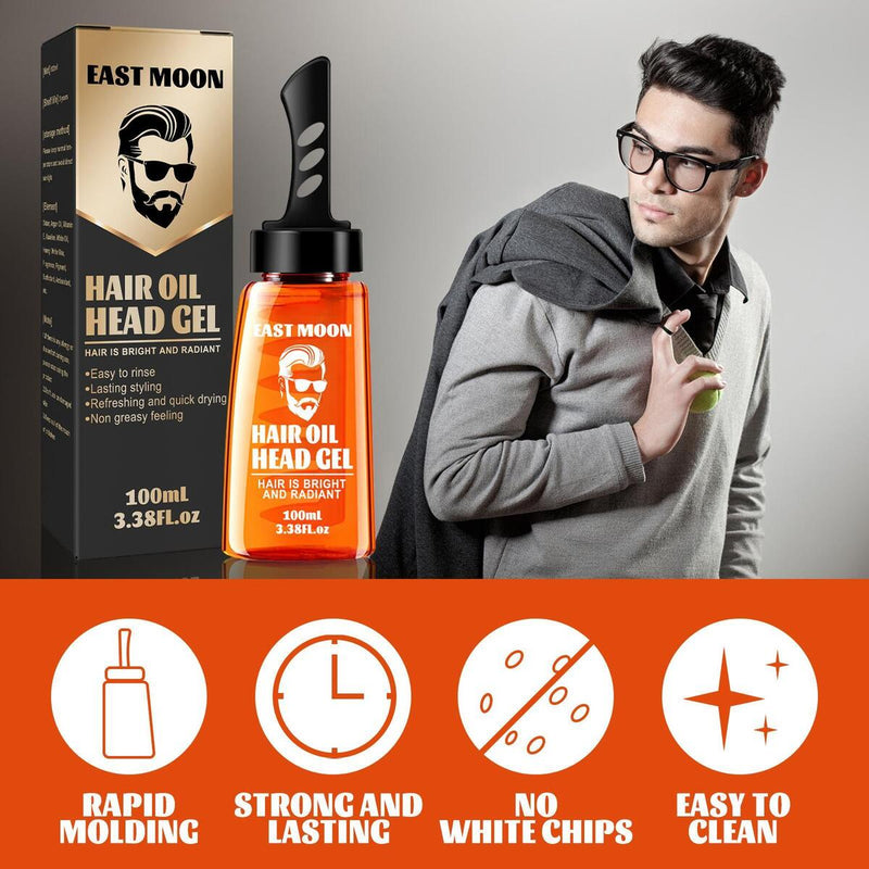 2 In 1 Hair Wax Gel With Comb Long Lasting Men'S Hair Styling Gel Tools Hair: