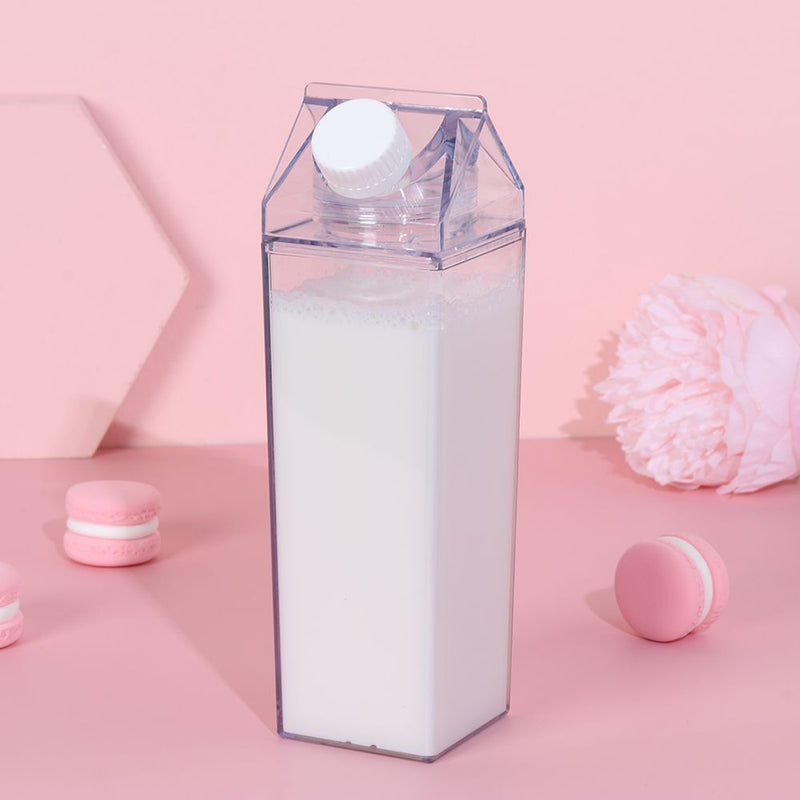 Water Drinking Sport Water Bottle Drinking Cup Transparent Milk Box Drink Jug