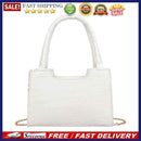 Retro Shoulder Handbag Alligator PU Solid Crossbody Bag for Lady Top-handle Tote