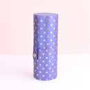 PU Leather Star Printing Makeup Brush Holder Portable Cosmetic Cup (Purple)