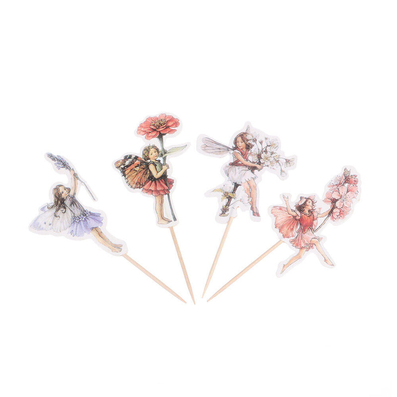 Wedding Flower Theme Angel Sticks Cupcake Decoration Fairy Girls Cake Topper