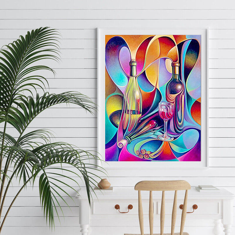 5D DIY Full Drill Diamond Painting Wine Glass Embroidery Mosaic Kit Handicrafts