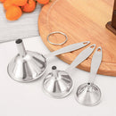 3 in 1 Funnels Flask Stainless Steel for Filling Narrow-Mouth Bottles