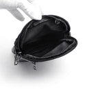 Women Multi-layer Shoulder Bag Soft PU Crossbody Bag Zipper Small Phone Pouch