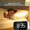 Wake Up Bedside Desktop LED Digital Alarm Clock with Snooze (White + White)
