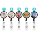 Clip Fashion Retractable Key Ring Badge Holder Nurse ID Name Card Lanyards