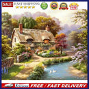 Full Cross Stitch Cotton Country House 11CT Handiwork DIY Stamped Wall Craf