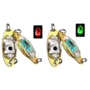 2pcs 5cm 10g LED Fishing Lure Light Eye Shape Underwater Fish Lamp (Green)