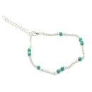 Imitation Turquoise Bead Anklet Mother's Day Gift R0E2