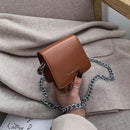 Women Letters Chain Crossbody Bags PU Leather Shoulder Messenger Mini Handbags