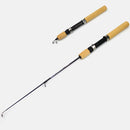 Portable Winter Ice Fishing Rod with Fishing Reel Sea Fishing Pole (0.6m) Newly