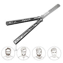 Professional Folding Butterfly Hair Comb Foldable Stainless Steel Practice Tools