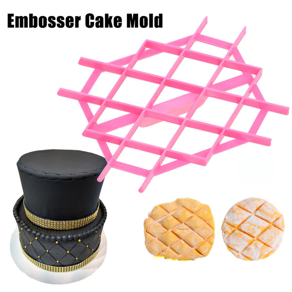 Diamond Pattern Icing cookie Fondant Cake Mold Baking Cutter Mould Embosser