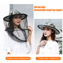 Outdoor Fishing Camp Cap Anti Mosquito Bee Sunshade Net Protector Hat (B) Newly