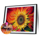5D Kit DIY Abstract Flower Full Round Diamond Painting Wall Decor Rhinestone Art