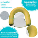 U-Shaped Water Hammock - Inflatable Pool Floats Recliner for Relaxing on Wa