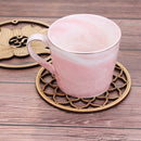 Wooden Wall Sign Flower of Life Shape Flower Of Life Energy Mat Slice Wood Base