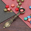 Portable Retro Fire Color Seal Paint Spoon Wood Handle Melting Stamp Metal