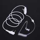 2Pin Acoustic Tube Headset PTT Mic Earpiece for Baofeng Kenwood 2way Radio Newly