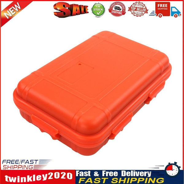 Outdoor Waterproof Sealed Box Shockproof EDC Tools Storage Case (Orange M) Newly