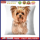 Crown Dog Print Linen Pillowcase Cushion Pillow Cover for Bed Sofa Car Throw