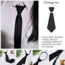 Smooth Clothing Accessories Black Clip On Necktie Tie Ties Narrow Neck