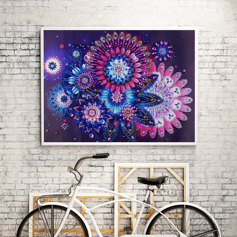 5D DIY Special Shaped Diamond Painting Gorgeous Flowers Cross Stitch Mosaic