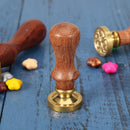 Retro Wax Sealing Stamp Wood Handle Grip Post Craft Stamping Art Decor (B) Newly