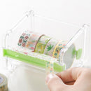 Tape Dispenser Desktop Tape Cutter Stationery Storage Box Organizer(Green) Newly