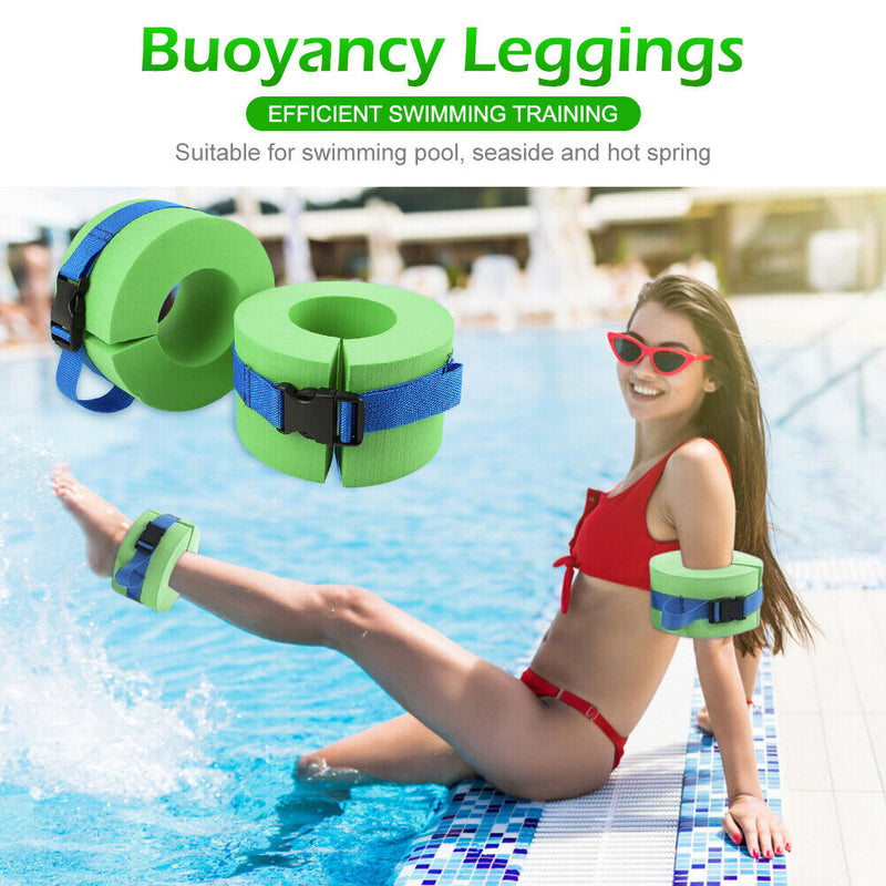 2pcs Water Cuffs Swim Leggings Arm Floating Safety Rings for W