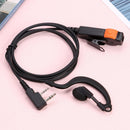 Handheld Radio Earpiece Dual PTT Headset Ear Hanging Headphone for Kenwood Radio