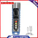 Keychain LED Flashlight Mini Pocket Torch for Outdoor EDC Emergency (Blue)